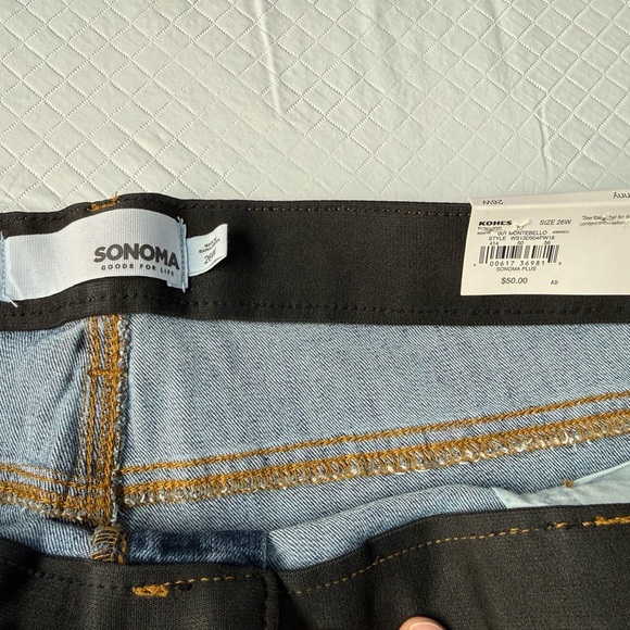 Sonoma Acid Wash Blue Denim Jeans - Picture 2 of 3